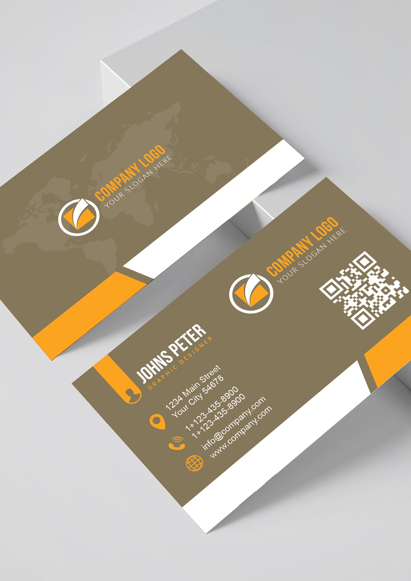 Corporate Business Card Ai Army Green
